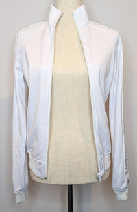 Givenchy White Silver Long Sleeve Technical Jersey Tracksuit Jacket