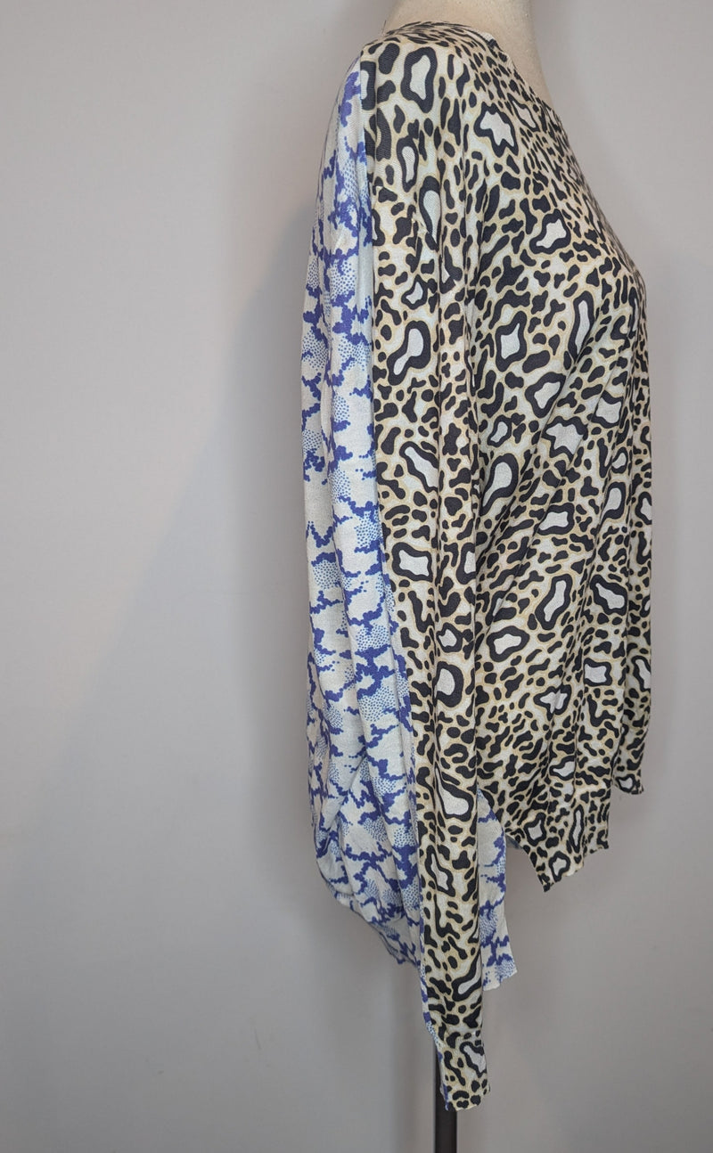 Stella McCartney Longsleeve Animal Print Dual Pattern Top