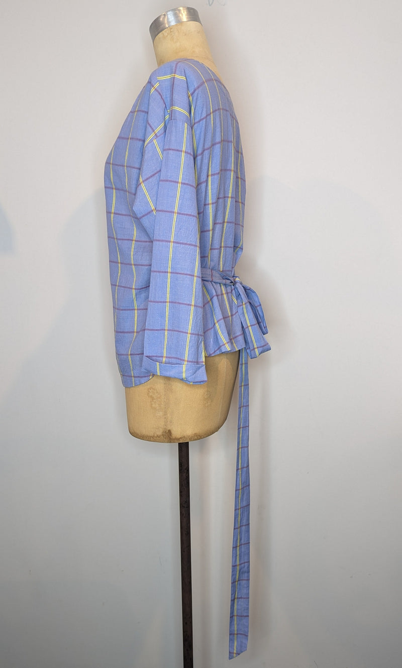 Nancy Bird Cotton Gingham Wrap Shirt 