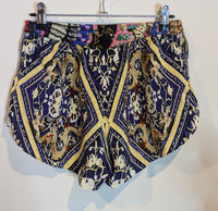 Camilla Silk Crystal Embellished Multicolour Shorts