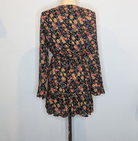 Auguste The Label Black Floral Wrap Boho Dress