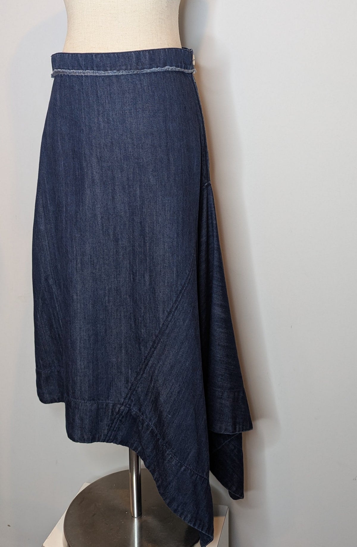 MARNI Denim Long Asymmetric Maxi Skirt