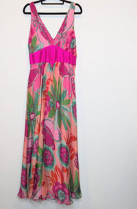 George Silk Multicolour Maxi Dress Gown