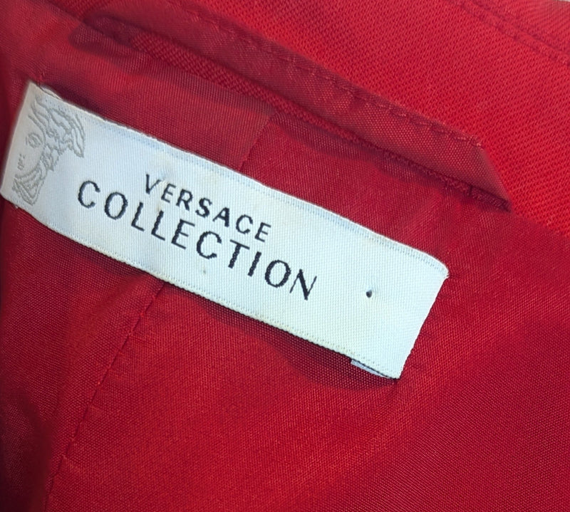 Versace Collection Vintage Red Wool Blend Blazer