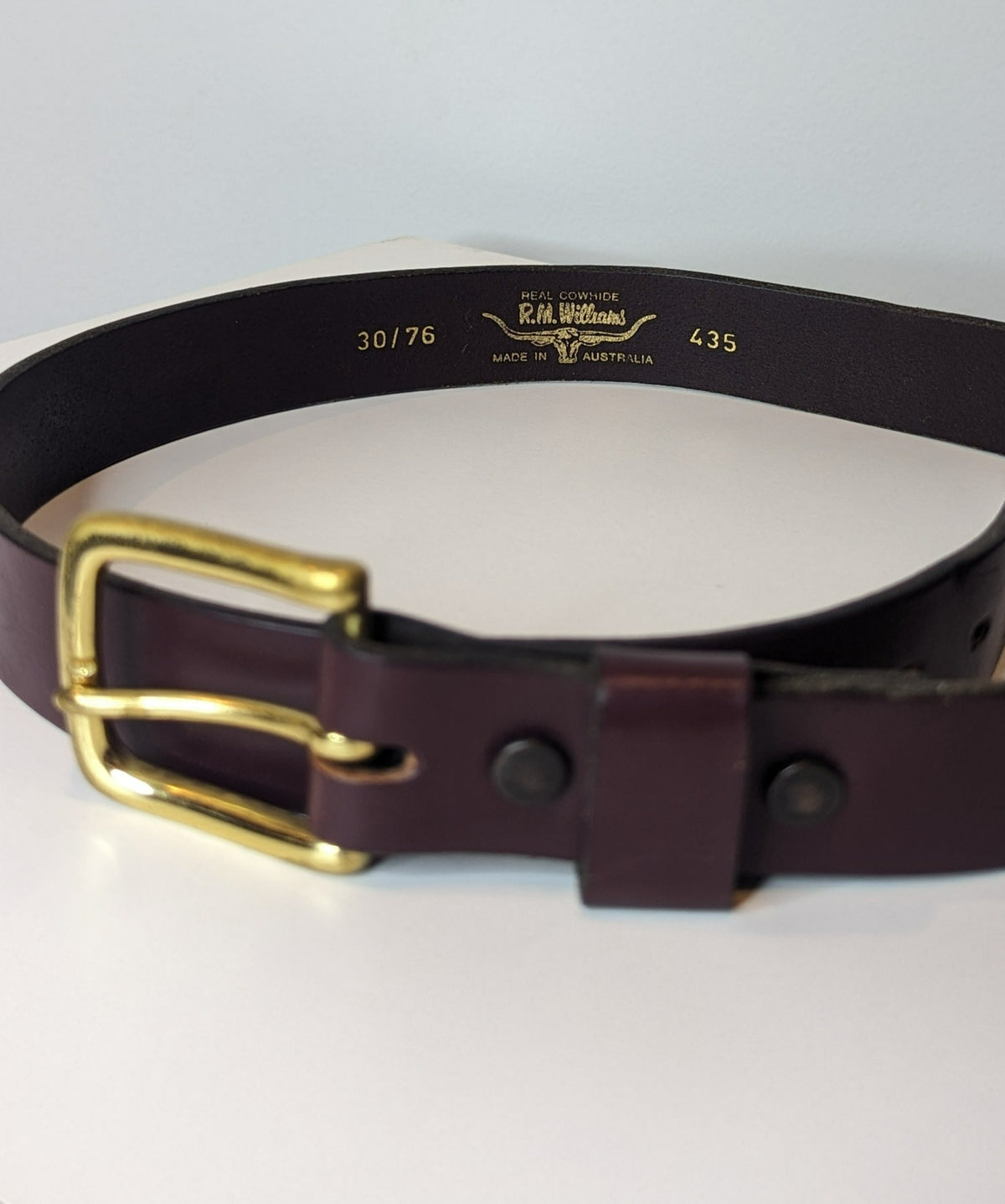 RM Williams Brown Leather Belt