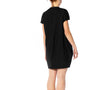 Jil Sander Black Navy Short V neck Wool Dress