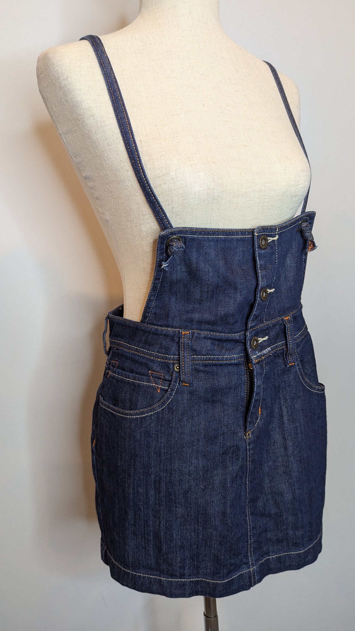 Levi's Denim Overalls Mini Dress