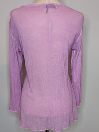 Elisa Cavaletti Club Pink Lilac Embellished Longsleeve Knit Top