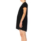 Jil Sander Black Navy Short V neck Wool Dress