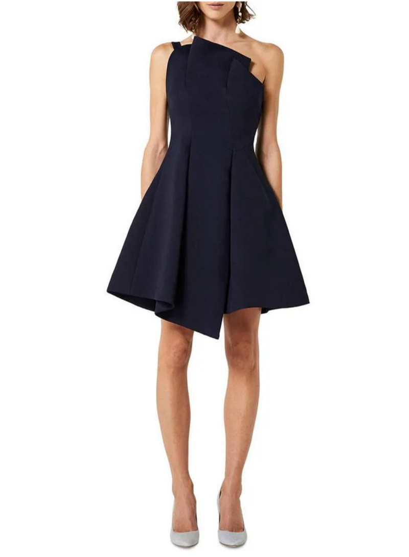 Elliott Asymmetric Navy Dress