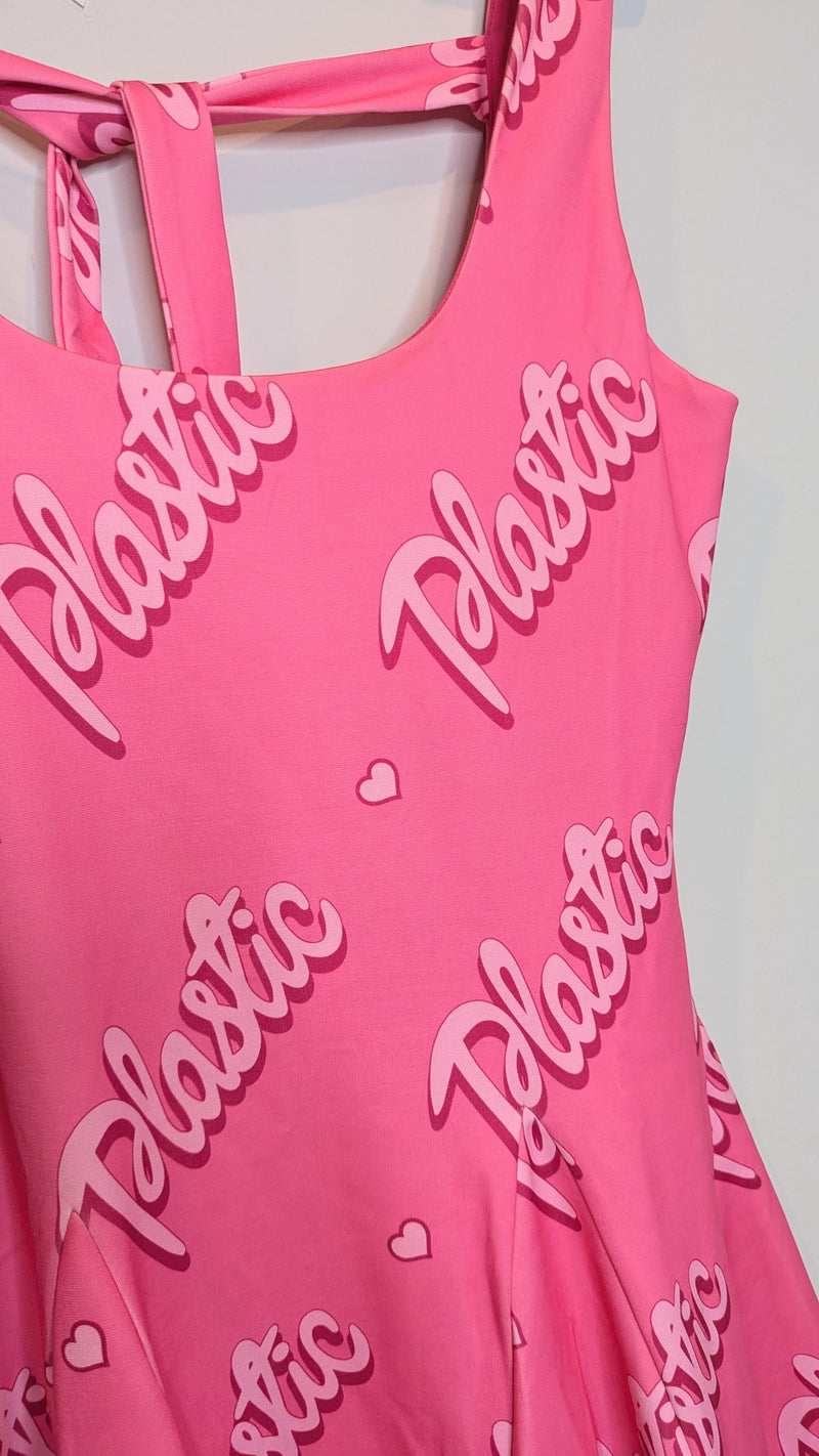 Sugar Thrillz Dolls Kill Life Is Plastic Pink Barbie Mini Dress