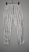 Sass & Bide White & Silver Sequin Jeans