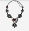 Zara Multicoloured Gemstone Rhinestone Pendant Necklace