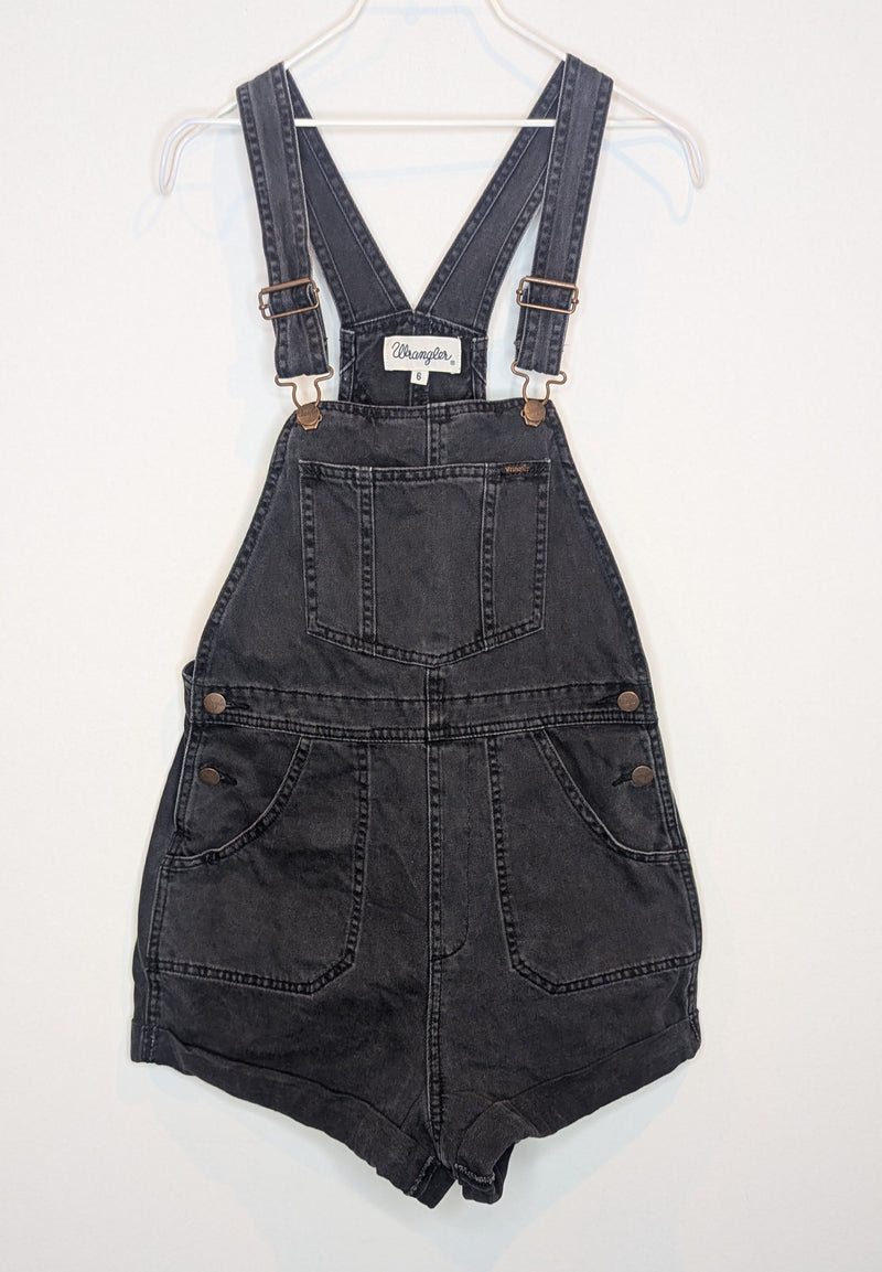 Wrangler Black Denim Short Overalls / Dungarees