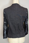 Pinko Black Denim & Sequin Blazer