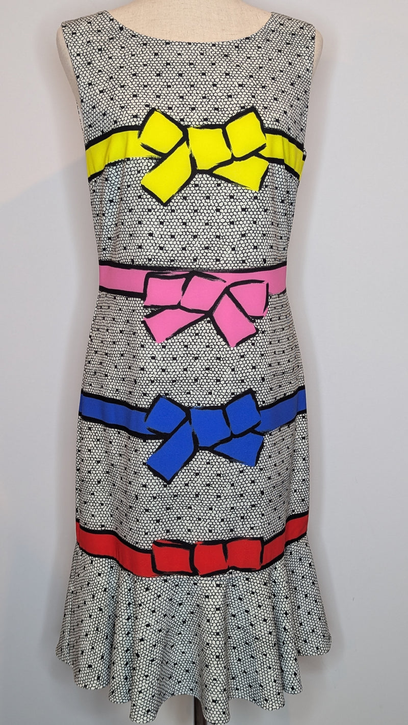 Moschino Boutique Graphic Print Bow Dress