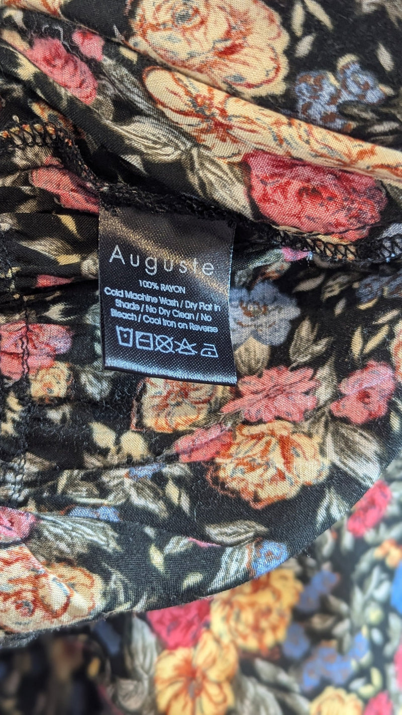 Auguste The Label Black Floral Wrap Boho Dress