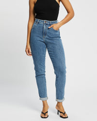 Wrangler 'Tyler' High Rise Blue Mom Jeans