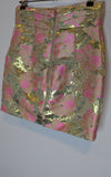 Bec & Bridge Disco Jaquard Meet Me at the Disco Mini Skirt Pink & Gold