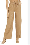 Good American Caramel Faux Leather Wide Leg Palazzo Pants