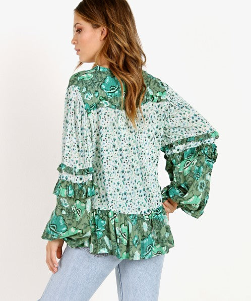 Spell & the Gypsy Collective Green Boho Winona Blouse