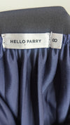 Hello Parry Blue Velvet Pleated Skirt