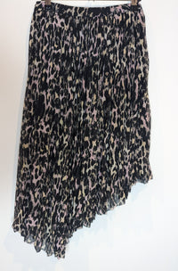 AllSaints Animal Print Asymmetric Skirt