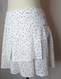 Camilla & Marc Black & White Polka Dot Frill Mini Skirt