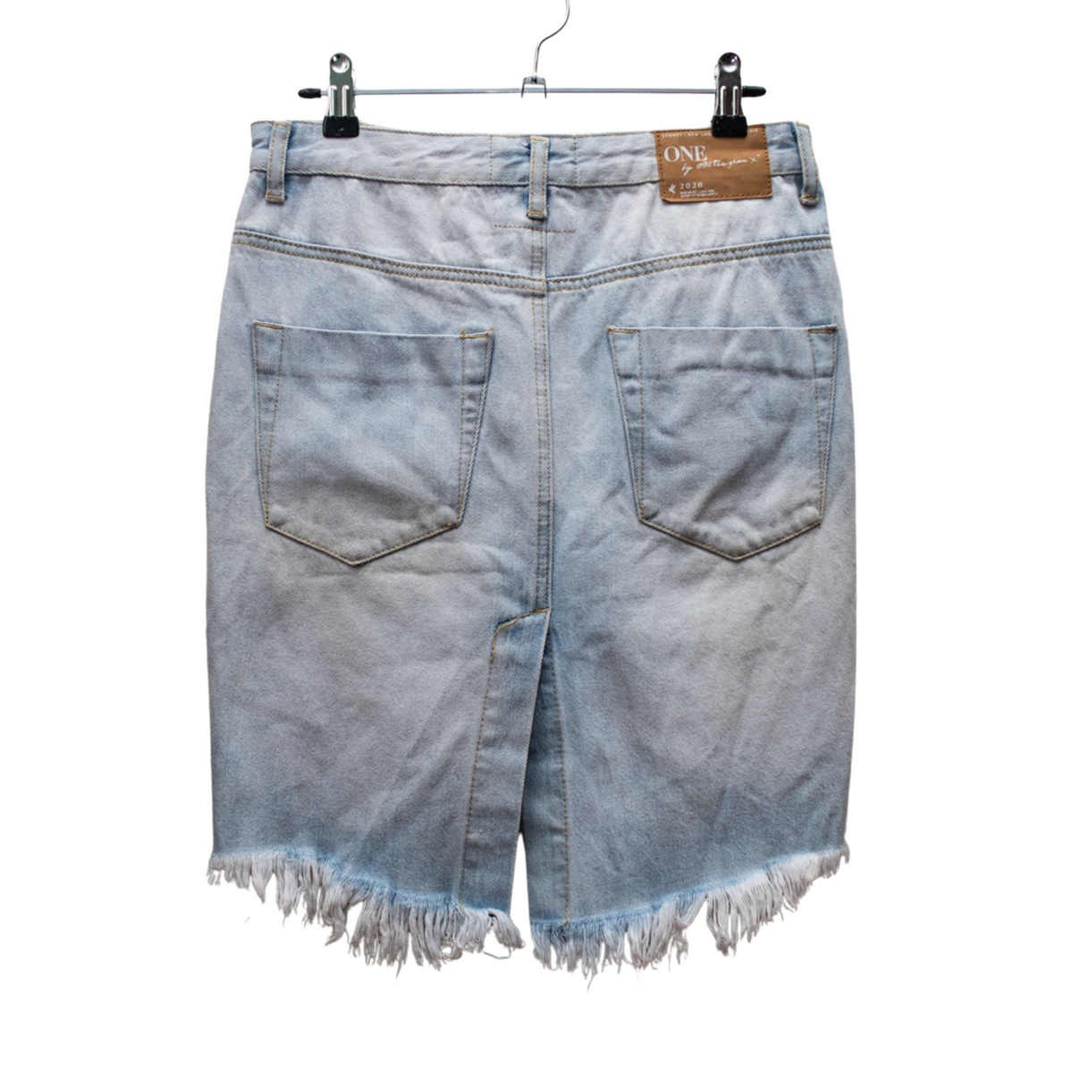 One Teaspoon Distressed Denim Skirt