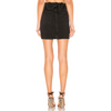 Nobody Denim Black Wash Denim Ruffle Mini Skirt