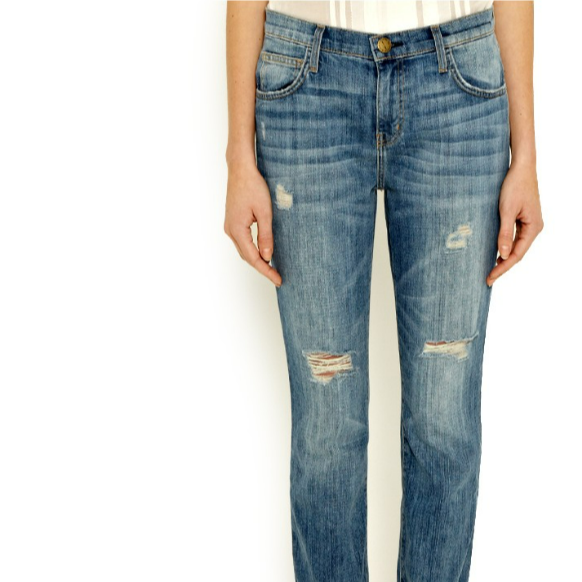 Current/Elliott Slouchy Stilletto Driftwood Destroy Jeans