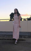 Vintage Camilla Arthur Milano Pale Pink Floral Midi/Maxi Dress