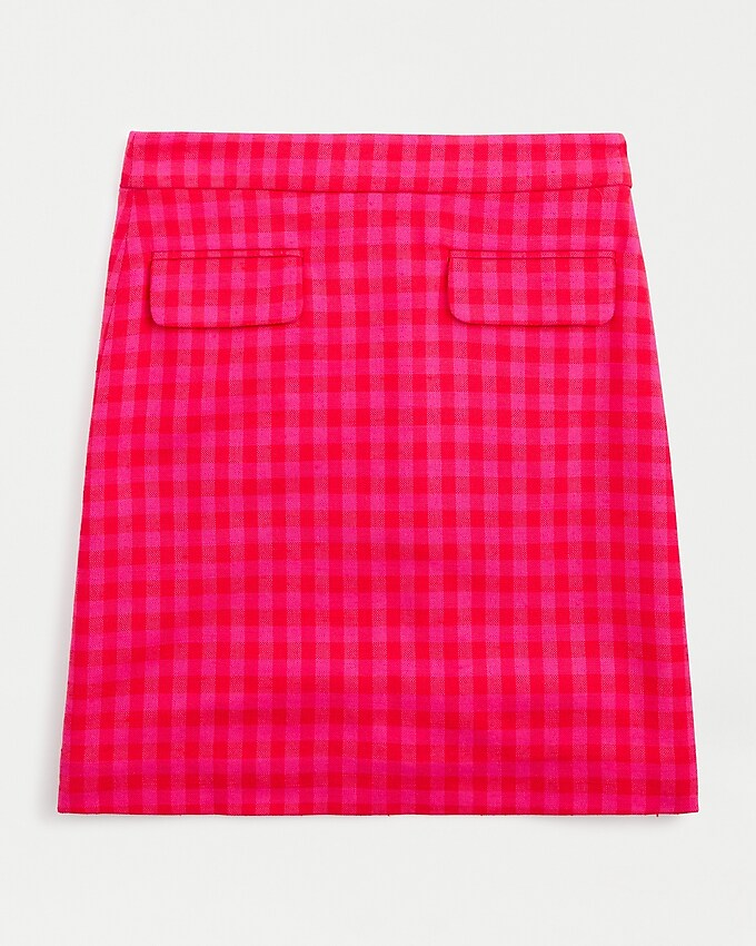 J. Crew Red/Pink Gingham Skirt