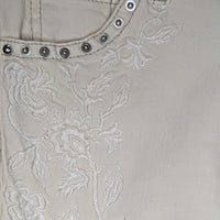 Low Rise Cream Galix Embroidered Skinny Jean, Isabel Marant  