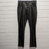 Rivet Korea Genuine Black Leather Straight Leg Motorcycle Pants