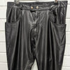 Rivet Korea Genuine Black Leather Straight Leg Motorcycle Pants