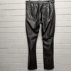 Rivet Korea Genuine Black Leather Straight Leg Motorcycle Pants