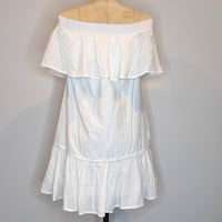 Camilla & Marc Off Shoulder White Flounce Dress