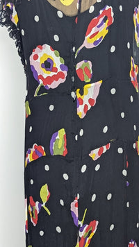 Moschino Silk Sheer Floral Dress