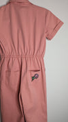 'Introvert' Valentines Upcycled Pink Jumpsuit