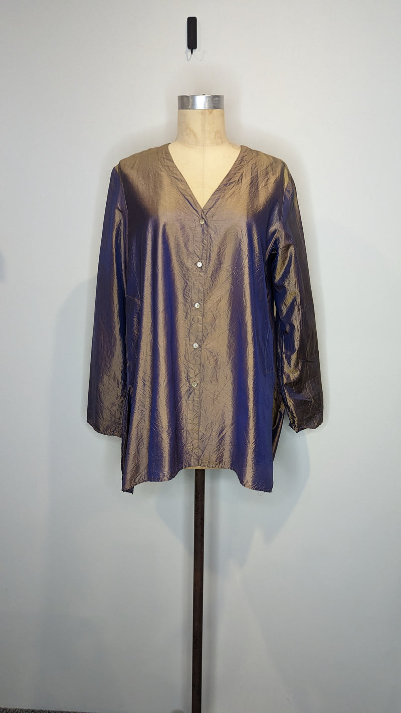 Dosa Shot Silk Blouse/ Tunic Shirt