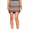 Rag & Bone New York Angular Stripe Embroidered Mini Skirt White Cream Black Neon Pink