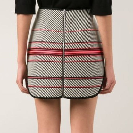 Rag & Bone New York Angular Stripe Embroidered Mini skirt