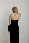 Bianca & Bridgett Black Strapless Velvet Dress