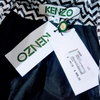 Kenzo 'Broken Floor' Silver Metallic Zigzag Jaquard Blazer