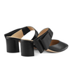 March Muse Black Sculptural Bow Mule Heels