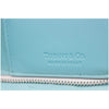 Tiffany & Co. Color Block Zip Around Off White/Blue Wallet