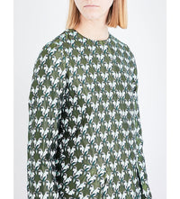 Maje Jaquard Parrot Print Coat