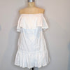 Camilla & Marc Off Shoulder White Flounce Dress